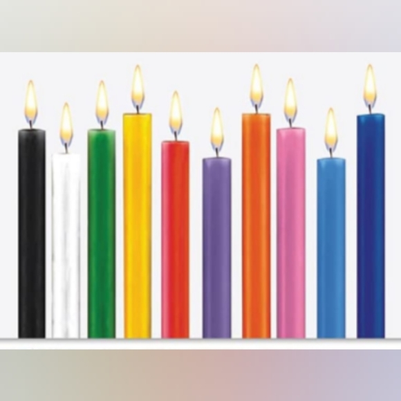 40 pack Multicolored Candles Wish Spell Multicolor 10 Colors 4.5" New - Picture 4 of 6